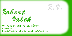 robert valek business card